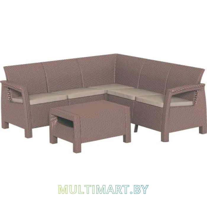 Набор садовой мебели Curver Corfu Relax set 227845 (капучино/песочный) 